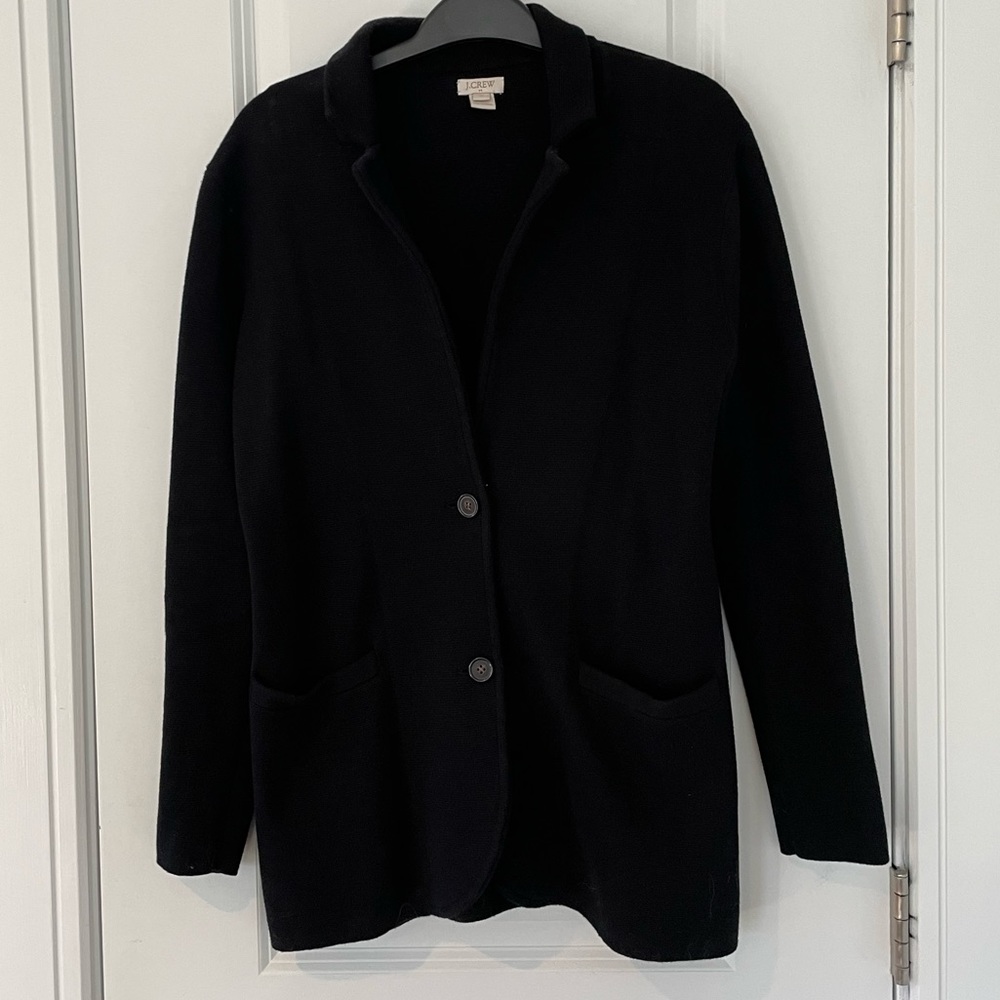 JCrew Factory Black Sweater Blazer XS